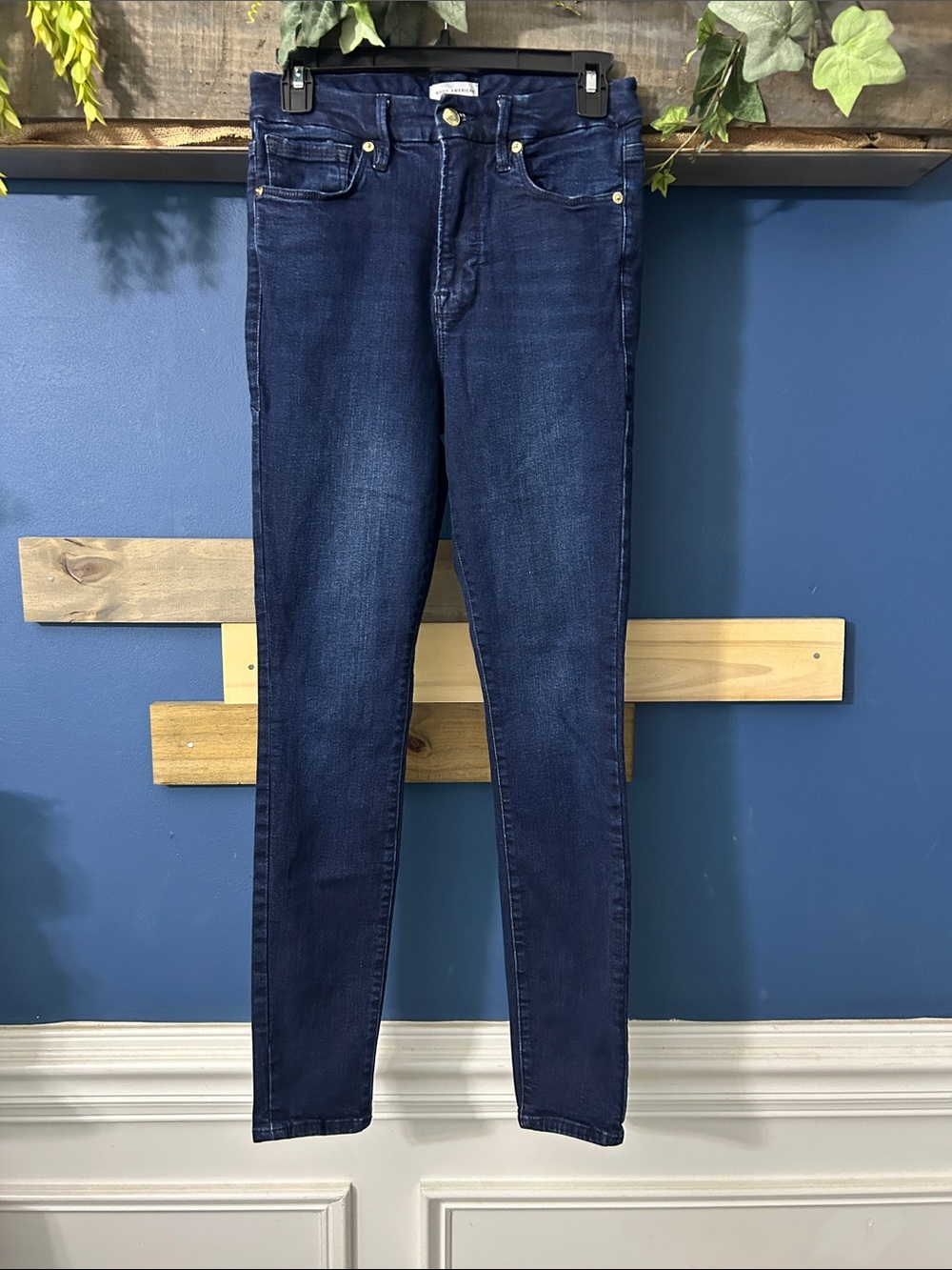 Good American Indigo Skinny Jeans 6 NWOT GL873T
